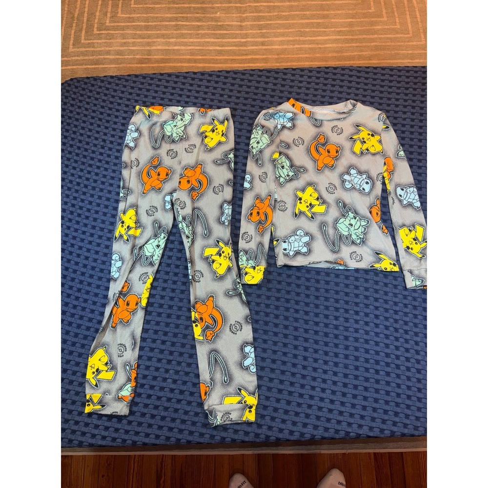 Pokémon Long Sleeve Pajama Set Top & Bottom Size 8 Kids